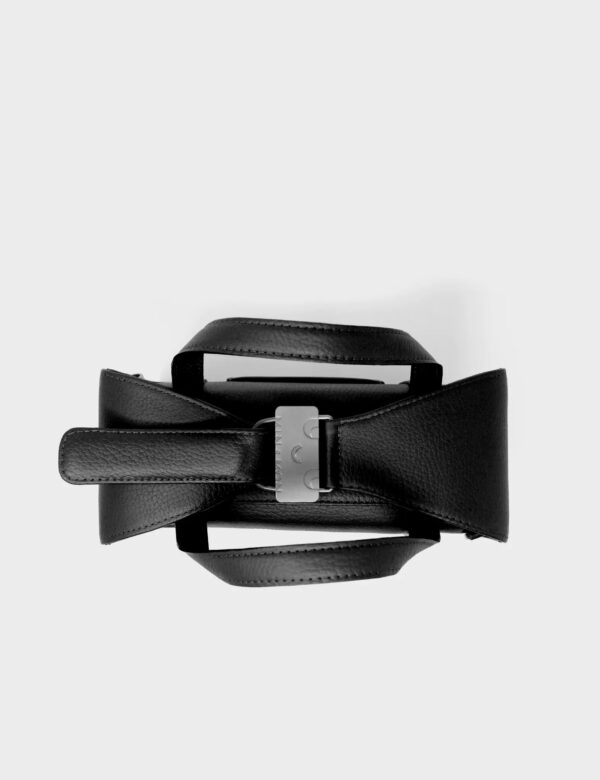 Benji Medium Crossbody Black Leather Bag - Look Up 👀